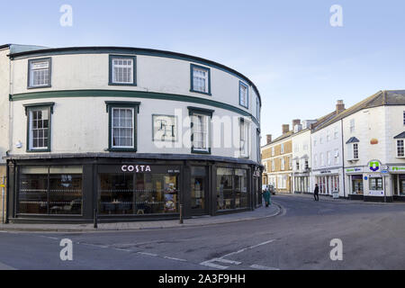 Café Costa, Axminster, Devon. Banque D'Images