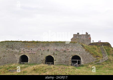 Les fours à chaux sur Holy Island, Northumberland Banque D'Images