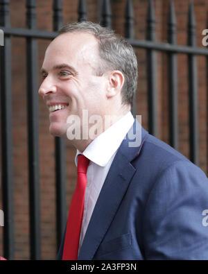 Downing Street, Westminster London, UK. 05Th Oct, 2019. Dominic Raab, Secrétaire aux affaires étrangères. Les ministres ont assister à la réunion hebdomadaire du Cabinet du gouvernement à Downing Street ce matin. Credit : Imageplotter/Alamy Live News Banque D'Images