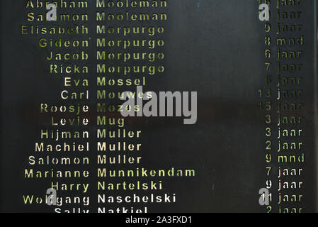 Mémorial pour les enfants exécuté après l'expulsion de Herzogenbusch camp de concentration. Camp Vught National Monument. Aux Pays-Bas. Banque D'Images