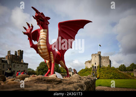 Pays de Galles Cardiff historique médiévale, le château de Cardiff Banque D'Images