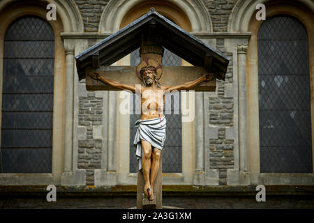 Église de Sainte Marie la Vierge et de Saint Etienne le Martyr, dans la rue Bute comme un remplacement permanent. L'église de 1843 a été conçu par Thomas Foster, de Banque D'Images