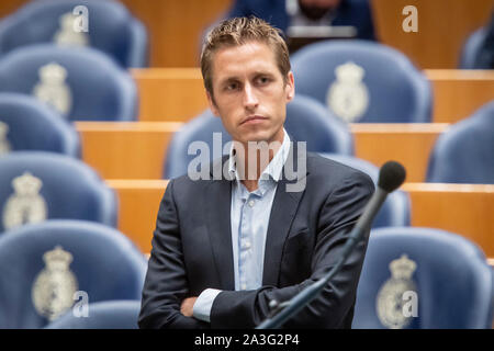 Den Haag, Pays-Bas. 05Th Oct, 2019. DEN HAAG, 08-10-2019, heure des questions au parlement néerlandais. SP Membre du parlement Michiel van Nispen. Credit : Pro Shots/Alamy Live News Banque D'Images