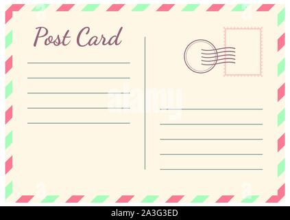 Carte postale isolé sur fond blanc. Vector illustration Illustration de Vecteur