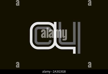Noir et blanc CY C Y lettre alphabet logo icône combinaison pour la conception. Pour un logo d'une société ou d'affaires. Illustration de Vecteur