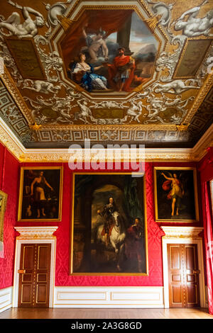 L'Angleterre, Londres, Kensington, Kensington Palace, le King's appartements d'État, King's Gallery Banque D'Images