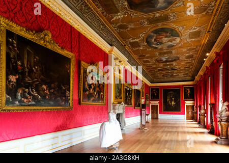 L'Angleterre, Londres, Kensington, Kensington Palace, le King's appartements d'État, King's Gallery Banque D'Images