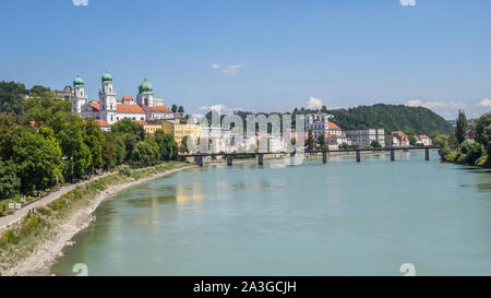 Vue panoramique sur la ville de Passau Banque D'Images