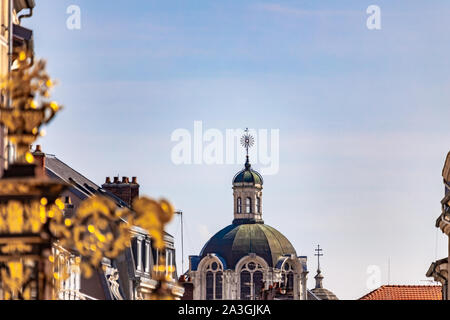 Vue sur Cathédrale Notre Dame de l'Annonciation dome à Nancy, France Banque D'Images