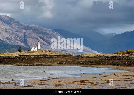 Royaume-uni, Ecosse, Highlands, Hébrides, île de Skye, Sleat Peninsula, Sleat, Détroit de l'île, le phare Ornsay Ornsay Banque D'Images