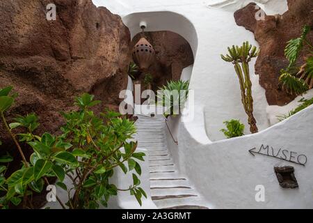 Espagne, Canaries, l'île de Lanzarote, La Biosphère, musée de l'Logamar dans Nazaret Banque D'Images