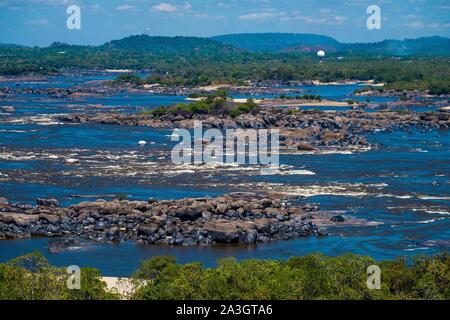 La Colombie, Llanos, tambora, Vichada, Parc National Tuparro, Orinoco rapids à Puerto Ayacucho, Venezuela Banque D'Images