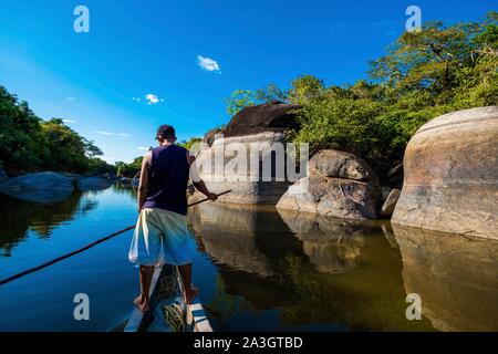 La Colombie, Llanos, Parc National Tuparro, Maipure raudales , ou whitewaters Banque D'Images