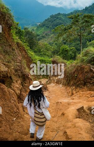 La Colombie, la Sierra Nevada de Santa Marta, le parc Tayrona, trek de la cité perdue, inscrit au Patrimoine Mondial de l'UNESCO Banque D'Images