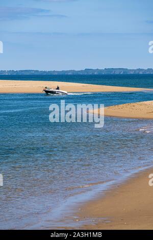 La France, Finistère, Clohars-Carnoet, Pouldu, à l'embouchure de la rivière ?ta, la plage Banque D'Images