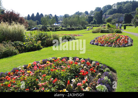 Central Park à Haworth, a noté dans ses magnifiques jardins de fleurs, dans la région de Bradford, dans le West Yorkshire, UK Banque D'Images