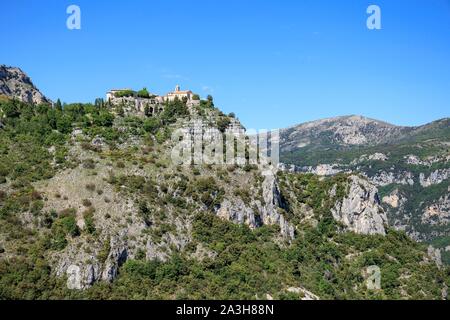 France, Alpes Maritimes, le Parc naturel regional des Prealpes d'Azur, Gourdon, étiqueté Les Plus Beaux Villages de France Banque D'Images