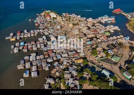 La Papouasie-Nouvelle-Guinée, Golfe de Papouasie, Région de National Capital District, District de la capitale nationale, Ville de Port Moresby, Koki Koki, district de village (vue aérienne) Banque D'Images