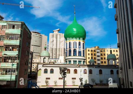 La Chine, région autonome du Xinjiang, Urumqi, pagode et parc de la Colline Rouge, dans la région de Hongshan Banque D'Images