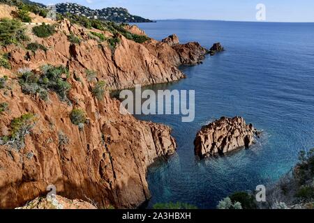 La France, Var, corniche et la côte de l'Esterel Banque D'Images