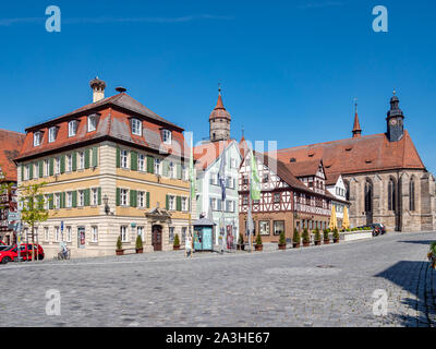 Sur le Martplatz de Nürnberg en Bavière, Allemagne Banque D'Images