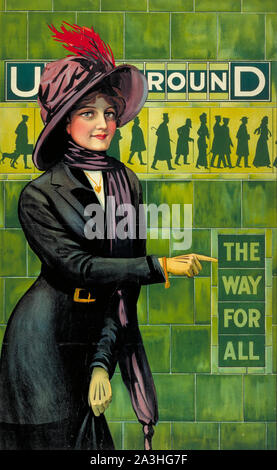 Métro de Londres à propos de l'affiche 1905 Banque D'Images