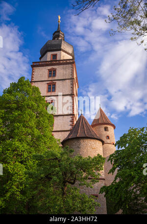 La forteresse de Marienberg (Festung Marienberg), un symbole de la ville et du célèbre monument, Wurzburg, Franconia, Bavaria, Allemagne du nord Banque D'Images