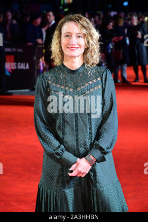 Le directeur du festival BFI Tricia Tuttle assistant à la première européenne de Knives Out, qui a eu lieu dans le cadre de la BFI London Film Festival 2019, à l'odéon Luxe, Leicester Square à Londres. Banque D'Images