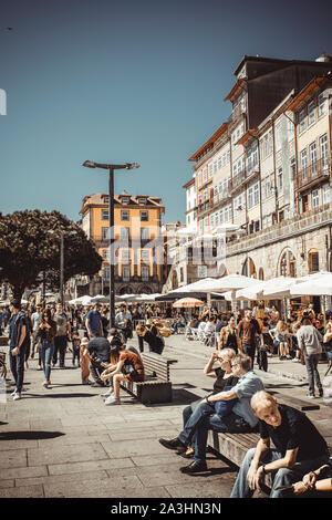'Bairro da Ribeira à Porto les rue Banque D'Images