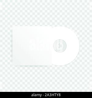 Le CD-DVD disque compact et blanc modèle de cas de papier vide avec ombre sur fond transparent. Stock Vector illustration Illustration de Vecteur