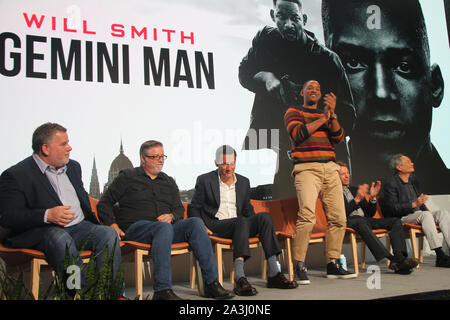Los Angeles, USA. 08Th Oct, 2019. Guy Williams, Bill Westenhofer, Clive Owen, Will Smith, Jerry Bruckheimer, Ang Lee 10/04/2019 'Gemini Man' conférence de presse tenue à l'espace YouTube à Los Angeles, CA Crédit : Cronos/Alamy Live News Banque D'Images