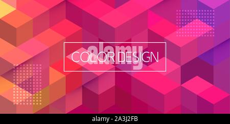 Abstract Vector background géométrique. Brochure design Template. De forme hexagonale couleur Illustration de Vecteur