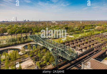 Parc Paysager Duisburg, Nord, l'ex-usine d'acier à Duisburg, Meidrich, une soute de stockage, Allemagne Banque D'Images