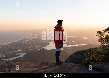 Vue de Pedra Bonita à beau paysage dans la forêt de Tijuca, Rio de Janeiro, Brésil Banque D'Images