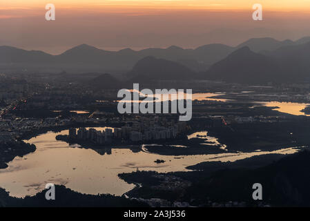 Vue de Pedra Bonita à beau paysage dans la forêt de Tijuca, Rio de Janeiro, Brésil Banque D'Images