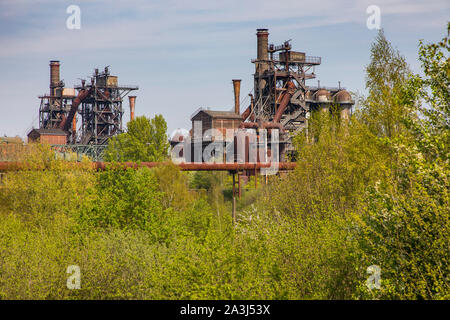 Parc Paysager Duisburg, Nord, l'ex-usine d'acier à Duisburg, Meidrich, hauts-fourneaux, Allemagne Banque D'Images