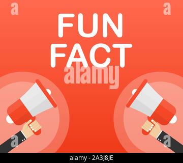 Mégaphone micro main, concept d'entreprise avec texte fait amusant. Stock Vector illustration Illustration de Vecteur