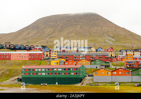 Hébergement Logement à Longyearbyen, Svalbard, Norvège, le plus septentrional au monde settlement Banque D'Images