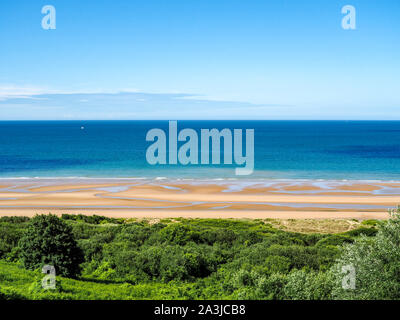 Vue sur la plage de Normandie cimetière américain sur le 75e anniversaire de l'invasion de Normandie. Banque D'Images
