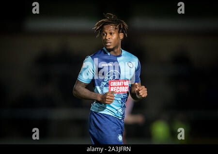 High Wycombe, Royaume-Uni. 05Th Oct, 2019. Rolando Aarons (prêté par Newcastle United) de Wycombe Wanderers pendant le match entre le trophée Leasing.com Wycombe Wanderers et Stevenage à Adams Park, High Wycombe, en Angleterre, le 8 octobre 2019. Photo par Andy Rowland. Credit : premier Media Images/Alamy Live News Banque D'Images