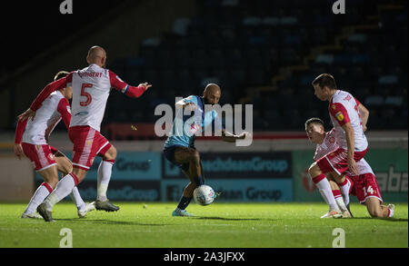 High Wycombe, Royaume-Uni. 05Th Oct, 2019. Josh Parker de Wycombe Wanderers pendant le match entre le trophée Leasing.com Wycombe Wanderers et Stevenage à Adams Park, High Wycombe, en Angleterre, le 8 octobre 2019. Photo par Andy Rowland. Credit : premier Media Images/Alamy Live News Banque D'Images