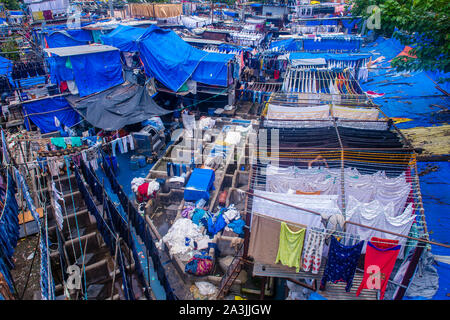 Dhobi Ghat à Mumbai, Inde Banque D'Images