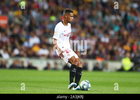 Barcelone, Espagne. 6 octobre, 2019. Fernando (Sevilla) Football/soccer : "La Liga espagnole Santander' match entre le FC Barcelone 4-0 FC Séville au Camp Nou à Barcelone, Espagne . Credit : Mutsu Kawamori/AFLO/Alamy Live News Banque D'Images