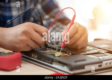 Computer repair concept Close-up view.Matériel. Banque D'Images