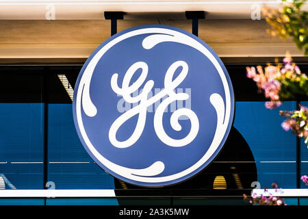 Sep 25, 2019 San Ramon / CA / USA - GE signer chez GE Digital siège social à San Francisco Bay Area ; GE Digital, filiale de General Electric, fournit Banque D'Images