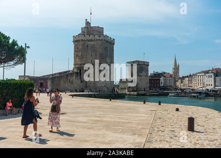 Vieux port ou le vieux port de La Rochelle, à l'ouest de la France Banque D'Images