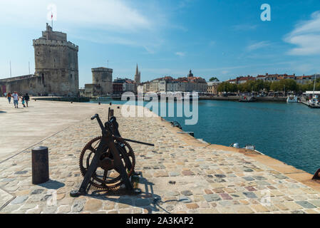 Vieux port ou le vieux port de La Rochelle, à l'ouest de la France Banque D'Images