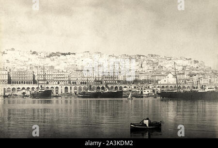 Alger Algérie, vue sur le port Banque D'Images