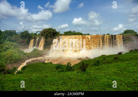 Cascade du Nil bleu dans al-Nahr al-Azraq Lac Tana, Ethiopie Banque D'Images