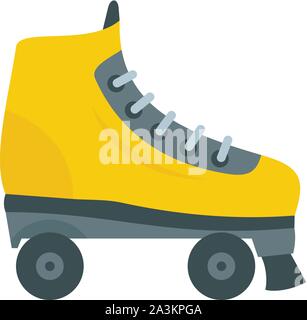 L'icône jaune de patins. Télévision illustration de patins à l'icône jaune vecteur pour la conception web Illustration de Vecteur